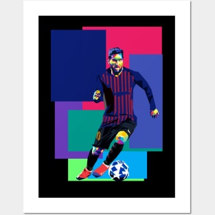 Lionel messi in wpap pop art design Posters and Art